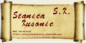 Stanica Kusonić vizit kartica